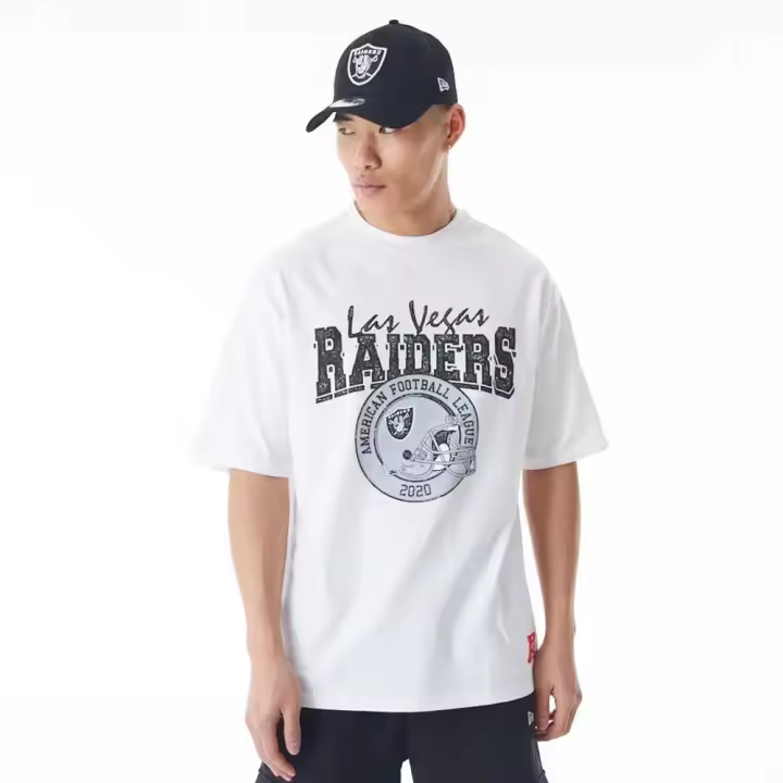 New Era Camiseta De Manga Corta Nfl Helmet Grphc Oversized Las Vegas Raiders - 1