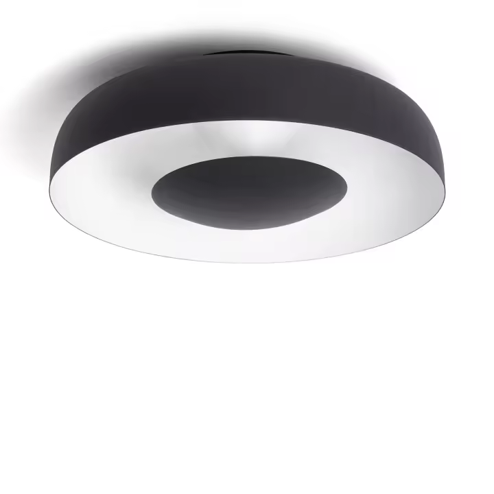 Ledkia Plafón de Techo LED 20W Metal Duval Negro - 1