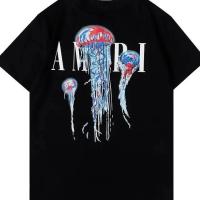 Camiseta Casual De Manga Corta Para Hombres Y Mujeres Estampado Brillante Cuello Redondo Moda Hip Hop Ropa De Calle - details 2