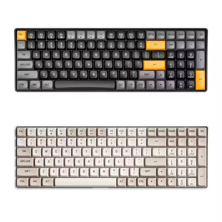 Teclado Mecánico De Juego Aigo A100 Con Cable USB Y Inalámbrico 2.4G Azul Switch Recargable 100 Teclas Hot Swap Para Gamer - 1
