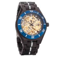 Reloj mecánico automático LB RELOJES para hombre, diseño esqueleto madera arce 3ATM - details 4