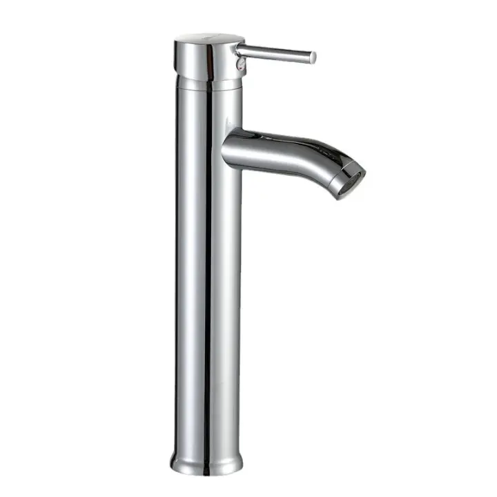 Grifo de Lavabo con Mezclador de Lavabo Alto en Latón Cromado - 1