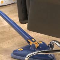Fregona triangular ajustable de 360 grados para limpieza de ventanas, mopa de microfibra con mango de 1,3 m, limpiaparabrisas de vidrio autoescurrido, Kit de limpieza de ventanas de pared. - details 3