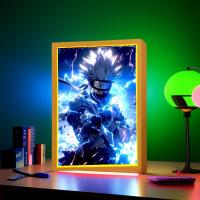 Marco De Fotos Para Pintura Con Figura De Anime Naruto Sasuke Gaara Luz LED Nocturna Decoración Para Dormitorio Regalo De Navidad Lámpara De La Luna - details 9