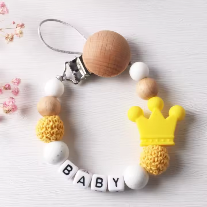 Clip Para Chupete De Bebe Portador De Tetina De Silicona With Cadena Corona Accesorios Para Masticación Nuevo Y Utensilios Para Bebés - 1