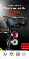 Luz Trasera De Bicicleta Multiuso 200 Lumens LED Impermeable Para MTB Ciclismo Luz De Sillín Y Cascolampara De Manillar - details 5