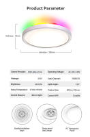 Lámpara de Techo LED Inteligente de 30W Control Remoto, Control de Voz, Luces Google Home - details 12