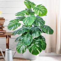 Artificial Monstera De 60-110cm Planta Falsa De Plástico Para Decoración De Casa Y Oficina En Maceta Ornamental Apta Para Festivales - details 0