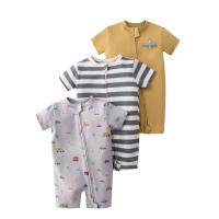 Mono de verano para bebé, de manga corta, con cremallera de doble cabeza, para gatear, para recién nacido, caja de regalo - details 4