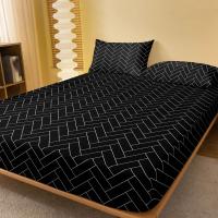 Manta De Cama Sanded Para Hombres Y Mujeres Estilo Simple Y Moda Impresión Four Seasons Para Hogar Y Hotel Material 100% Poliéster Geométrico - details 1
