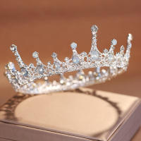 Diadema De Estilo Barroco Para Boda Corona Redonda Elegante Para Cumpleaños Fiesta De Princesa Disfraz Y Fotografía - details 1