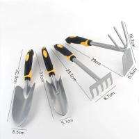 Herramienta De Jardinería Dual Propósito Shovel Y Hoz 4 Piezas Para Plantar Árboles Rascar Y Plantar Pequeño En Macetas - details 4