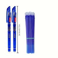 Juego De 23 Rotuladores De Gel Erasables 0.5mm En Negro/Azul/Rojo Con Borrador Mágico Y Mango Lavable Estación De Oficina Y Escuela - details 2