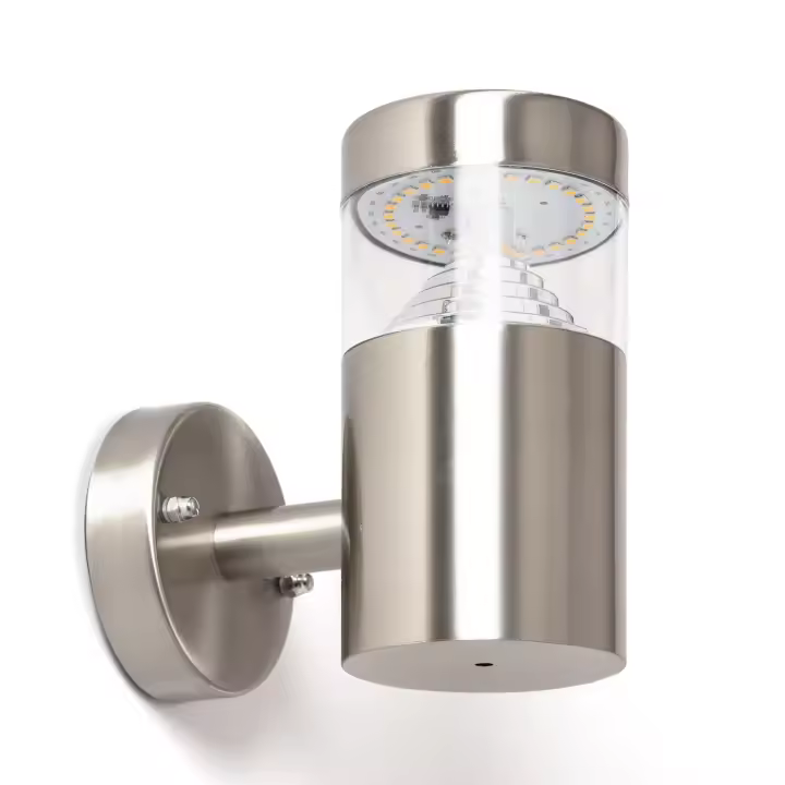 Ledkia Lámpara de Pared Exterior LED 5W Acero Inoxidable Inti 3000K Blanco Cálido - 1