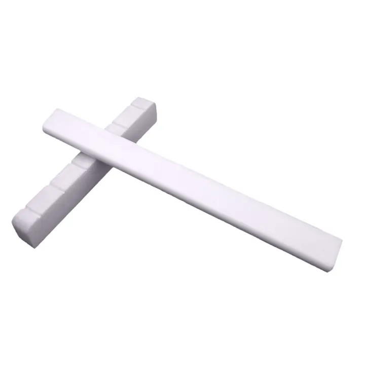 Puente Y Taza De Guitarra Clásica De Hueso Real 6 Cuerdas Blanco Piezas De Repuesto Para Guitarra Muelle 80mm 52mm - 1