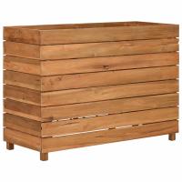 vidaXL Arriate elevado madera de teca reciclada y acero Dimensiones 50 x 40 x 38 cm,  100 x 40 x 38 cm,  150 x 40 x 38 cm y mas - details 6