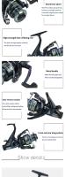Carrete De Pesca Spinning Metal Max 8-25KG 14+1 BB Carp Front Rear Double Brake Para Agua Salada Y Dulce Uso Ambidextro - details 2