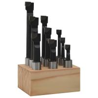 vidaXL Cortadoras de perforación 9 piezas 12 mm con base de madera - details 1
