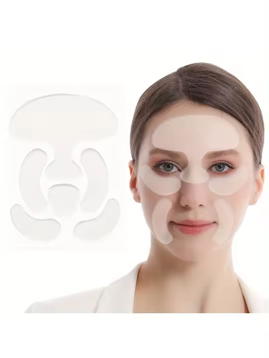 Parches De Silicone Antienvejecimiento Para Rostro Reducción De Arrugas Reutilizables Para Ojos Y Rincón De La Boca Adecuado Para Mujeres - 1