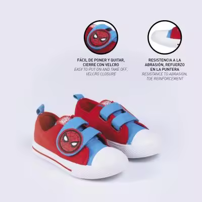 ZAPATILLA LONETA SUELA PVC ALGODÓN SPIDERMAN - 1