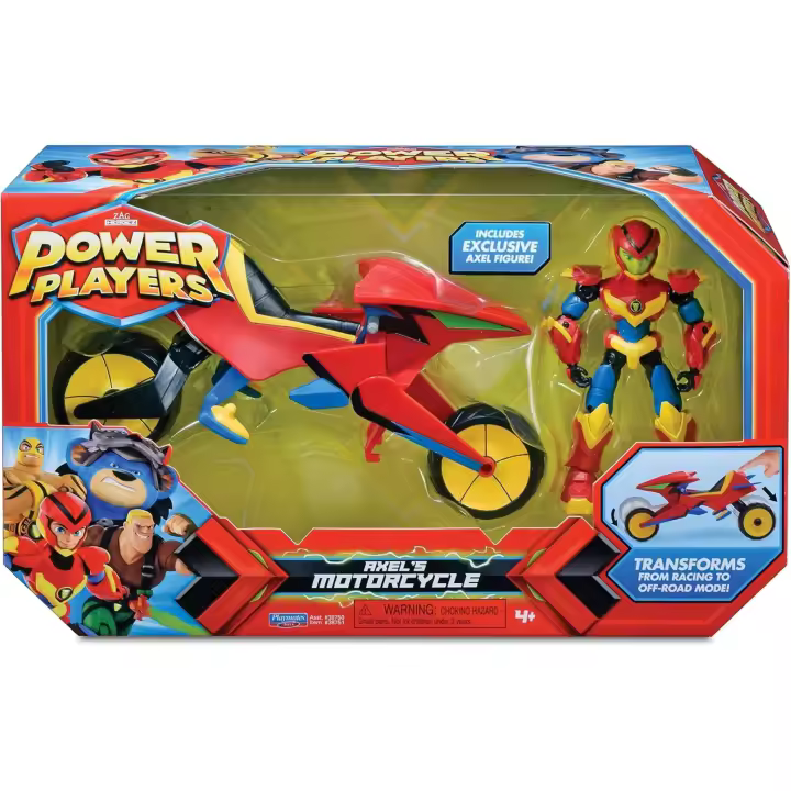 FAMOSA - Motocicleta de AXEL - Power Players - Zag Heroez - Incluye Figura y Moto - Moto Transformable - Para Mayores de 4 años - 1