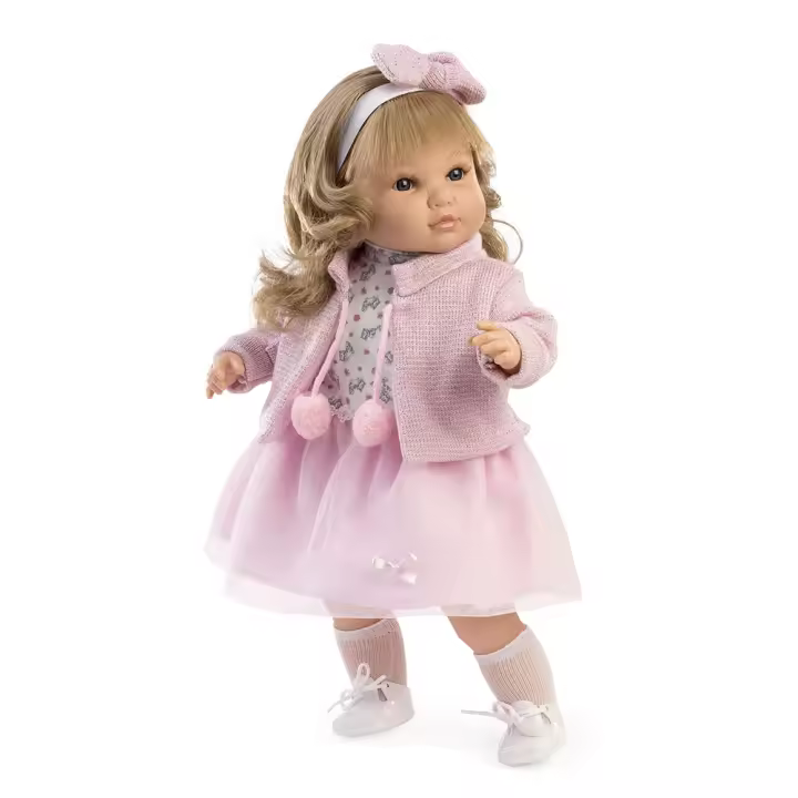 Muñecas Berbesa, Muñeca Sandra habladora chaqueta rosa 44241, Muñecas para niñas muñecas juguetes para niñas muñecas recien nacidas muñecas recien nacidos - 1