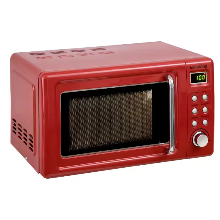 Innoliving | Horno microondas vintage de 20 litros con función descongelar y grill | rojo, beige y verde - 1