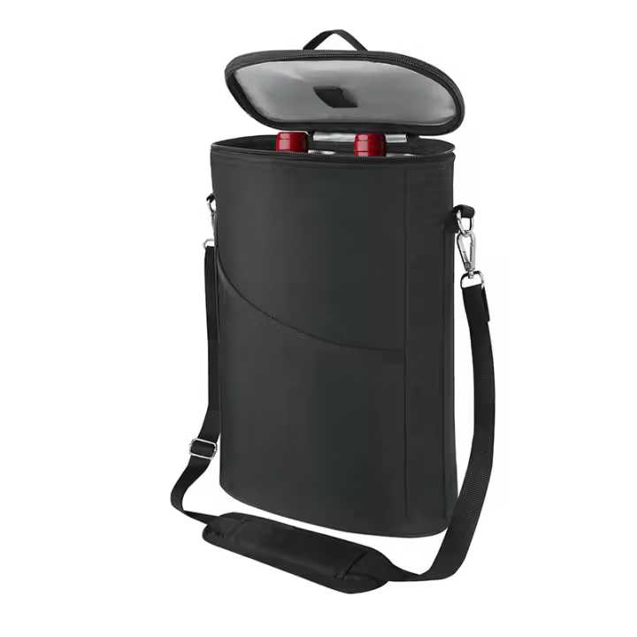 Bolsa térmica para vino, a prueba de fugas, acolchada, con asa y correa ajustable para el hombro. - 1