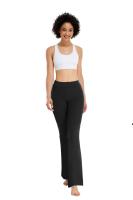 Pantalones De Yoga Para Mujer Con Cintura Alta Y Pierna Flare Cross over Leggings De Piso Ancho Para Gimnasio Y Ropa Casual - details 2