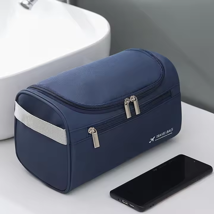 Bolsa De Maquillaje Y Cosméticos Para Hombres Organizador Portátil De Viaje Con Almacenamiento Colgante Para Baño - 1