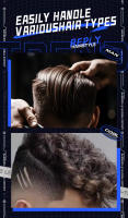 Kit Profesional De Pelacabelos Eléctrico Kemei Recargable KM-2797 KM-1102 Trimmer De Barba USB Ajuste De Longitud De Cabello 0.5-1 Mm Para Hombres - details 7