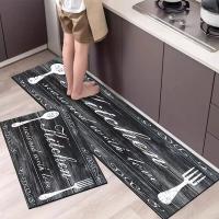VIKAMA Alfombra De Piso De Velours Cristal Lavable Antideslizante Y Resistente Al Agua Para Cocina Alfombra De Pie Cómoda Y Suave Con Diseño Persa - details 6