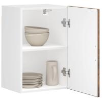 vidaXL Armario de pared para cocina Porto madera de ingeniería blanca en color Blanco/Gris hormigón/Gris sonoma y más | almacenamiento funcional diseño moderno para baño dormitorio sala - details 8