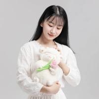 Muñeco De Peluche Kawaii Con Tulipán Y Oveja Blanca Suave Regalo Cute Para Cumpleaños Niños Juguetes De Peluche Educativos - details 2