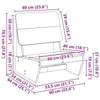 vidaXL Silla de jardín madera maciza douglas 60x64x70,5 cm - details 7
