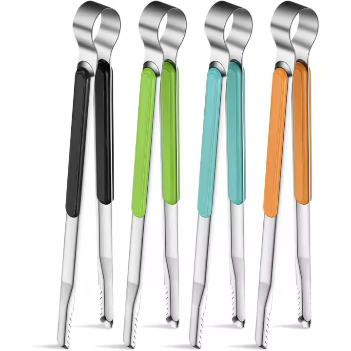 Pinzas para Parrilla, pinzas de cocina de Maple inoxidables resistentes al Calor, pinzas para utensilios de Cocina (Green 10 pulgadas) - 1