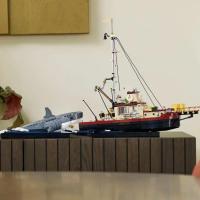 Máscara De Tiburón Blanco Creativa Para Niños Juguete De Modelo De Rompecabezas De 1497 Piezas Bloques Compatibles Con Lego Material ABS - details 2