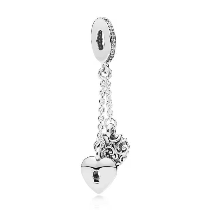 Charm Pandora colgante Candado yCorazón  797642CZ - 1