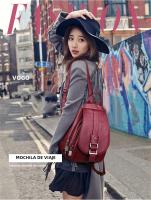 Mochila Multifuncional De Cuero Para Mujer Casual Para Adolescentes Chaleco De Viaje Bolsa Escolar Saco De Espalda Para Damas - details 15