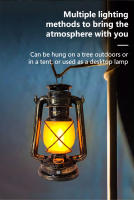 Lámpara Portátil LED Recargable Retro Impermeable Con 3 Modos De Iluminación Para Camping Y Viajes Ambiente Vintage Con Luz Constante Y Breathing - details 6