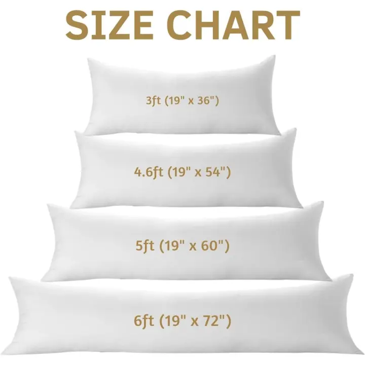 Bedding Home Maternity Bolster Pillow 4ft, Side Sleeper Pregnancy Pillow Cuddle Long Pillows for Sleeping, Anti Allergy Orthopedic Body Pillows (Small Double - 4ft) - 1