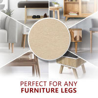 Pegatinas De Tela Autoadhesivas 48PC Beige Tamaños Variados Para Patas De Muebles Sillas Y Mesas Protección Antideslizante Anti-Rasguños - details 5
