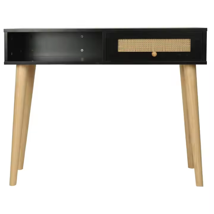 Consola de caña "Marine" - 100 x 29 x 81 cm - Negro - 1