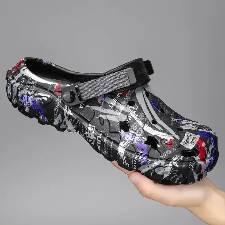 Sandalias De Verano Para Hombre Con Estampado De Camuflaje Zapatillas De Plataforma Exterior Clogs Sandalias De Playa Para Mujer EVA Suave Para Interior Resistentes Al Desgaste Antideslizantes Tallas Reales - 1