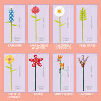 Bloques De Construcción De Bouquet De Flores Eterna Rosa Y Girasol Modelo De Planta Con Vaso Juguete DIY Para Niños Regalos Creativos Decoraciones De Escritorio - details 27