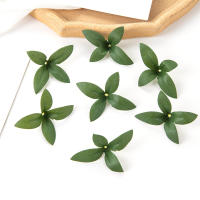 50PCS Hojas De Rosa Artificial Para Decoración De Boda Navidad Y Casa Hojas Verdes Para Wreath Y Caja De Caramelo Material De Seda - details 1