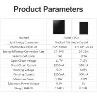 Cargador De Paneles Solares Portátiles 5V 6W Con USB Micro Y Tipo-C Para Cámara De Seguridad Y Sistema De Iluminación Doméstica Pequeña - details 9