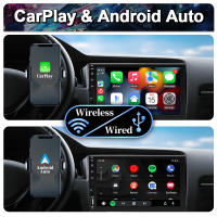Hippcron Radio De Coche 7" 1 Din Con Wireless CarPlay Y Android Auto Estéreo Multimedia Táctil BT FM AUX Universal Mirror Link - details 0