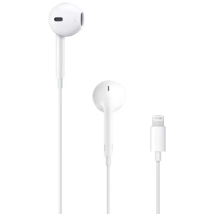 Auriculares Apple EarPods con Conector Lightning - MMTN2ZM/A, Compatible con iPhone / iPad / iPod, Controla la Reproducción de Música y Vídeo, Responde y Cuelga Llamadas, Bajos más Profundos y con Más Matices, Color Plata / Blanco - 1