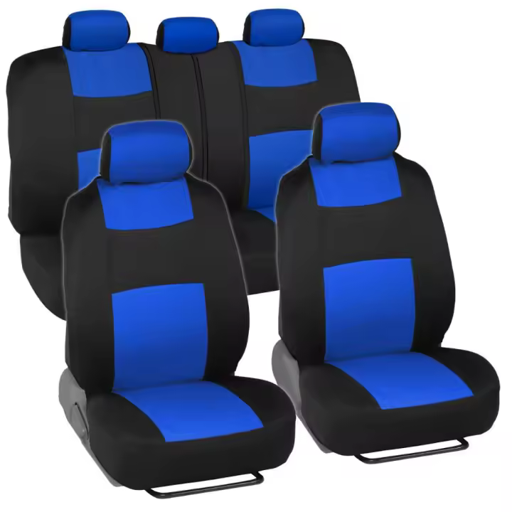 Funda universal para asiento de coche de 5 plazas, juego de 9 fundas with Cremallera, juego Plano de 4 piezas - 1